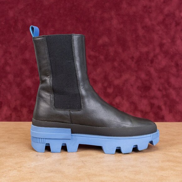 Bibi Lou Women Black Blue Leather Stompy Festival Platform Party Boots 8US EUR38 - Picture 8 of 8